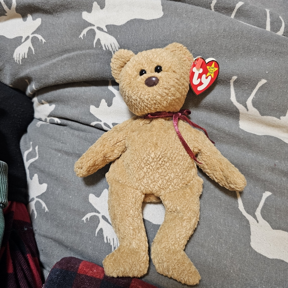 Beanie babies PVC TY Curly bear RARE